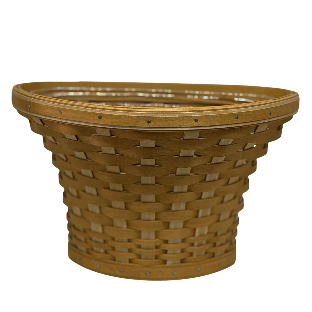 Longaberger Wall‎ Vase Basket Brown At Home Garden Collection Woven Wood 2005
